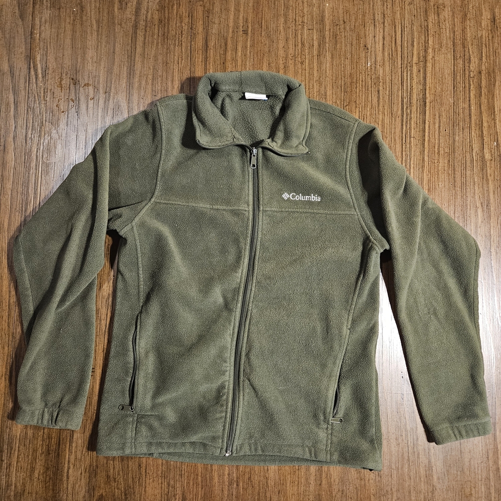 Columbia Forest Green Fleece Jacket Men Size Medium